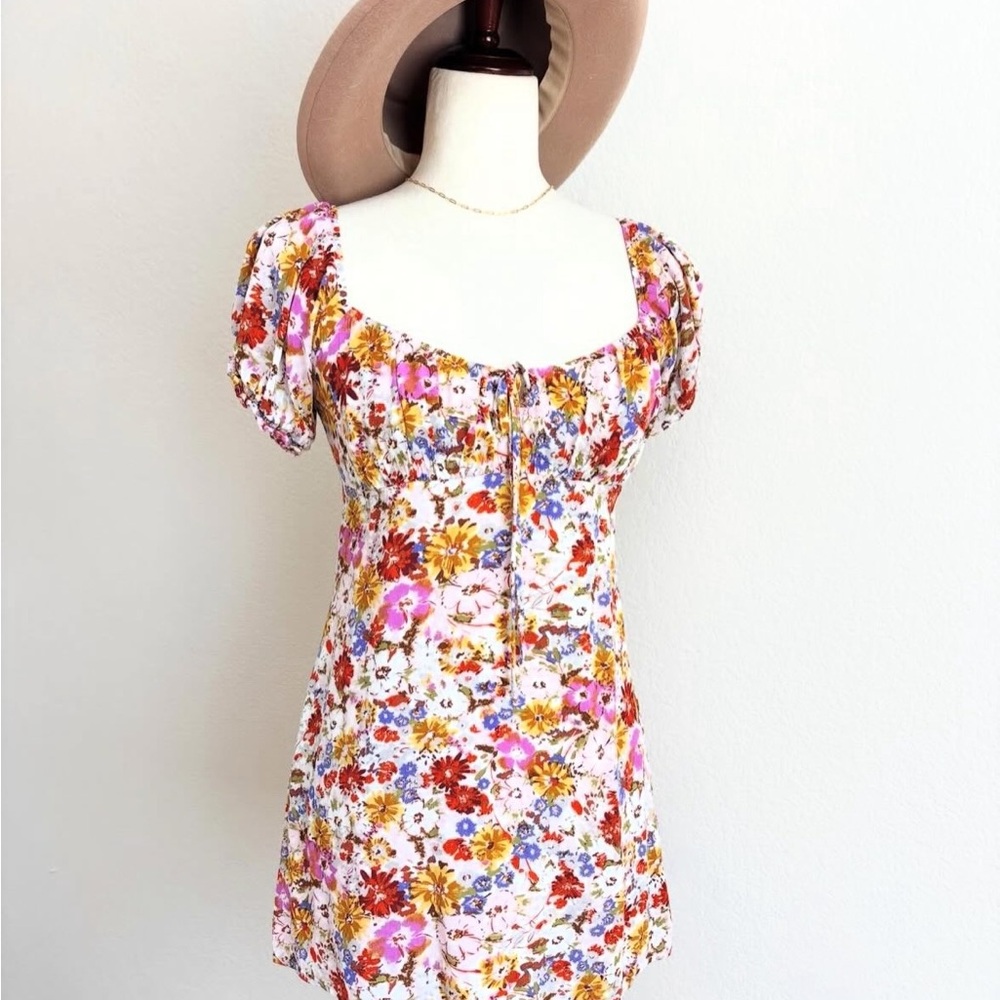 Lush Floral Summer Mini Dress - Picture 3 of 4